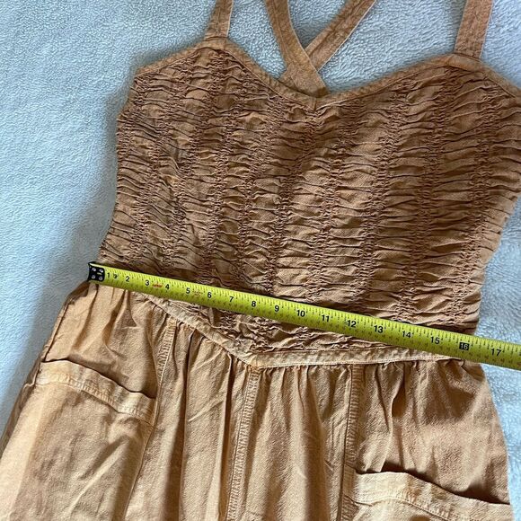 Free People Forever And Always Ruched One Piece Wide Leg Jumpsuit Size XL NWOT - Picture 3 of 13